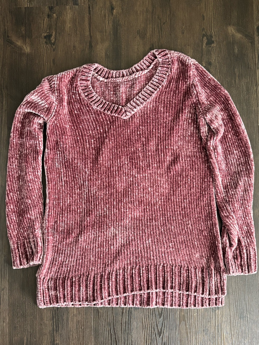 Soft Cozy Mauve Chenille Sweater Sz M Scandi Girl Grandmacore 90s Aesthetic